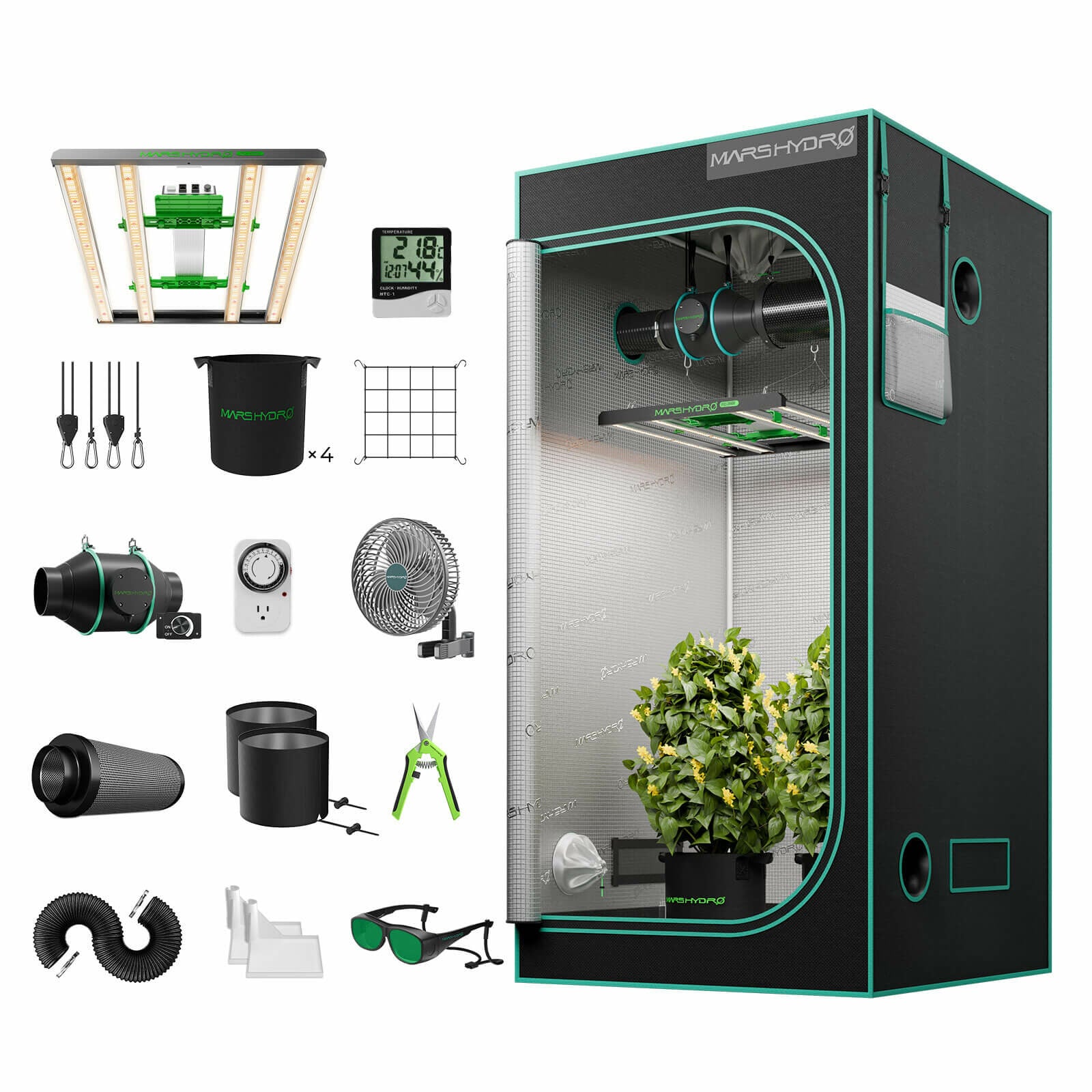 Acheter Tente de culture Mars Hydro 100×100×180 cm Kits de tente