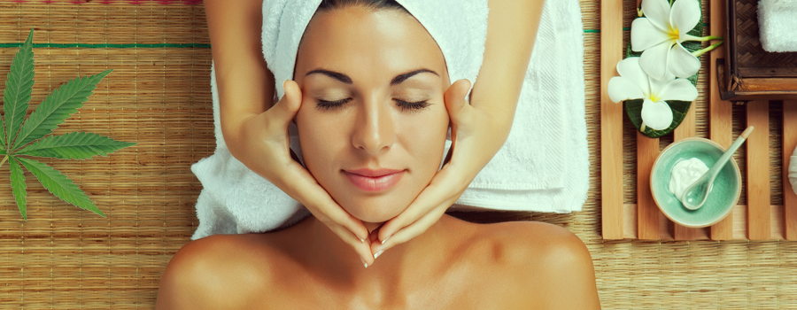 Spa et cannabis. Relax, massage topique d'application