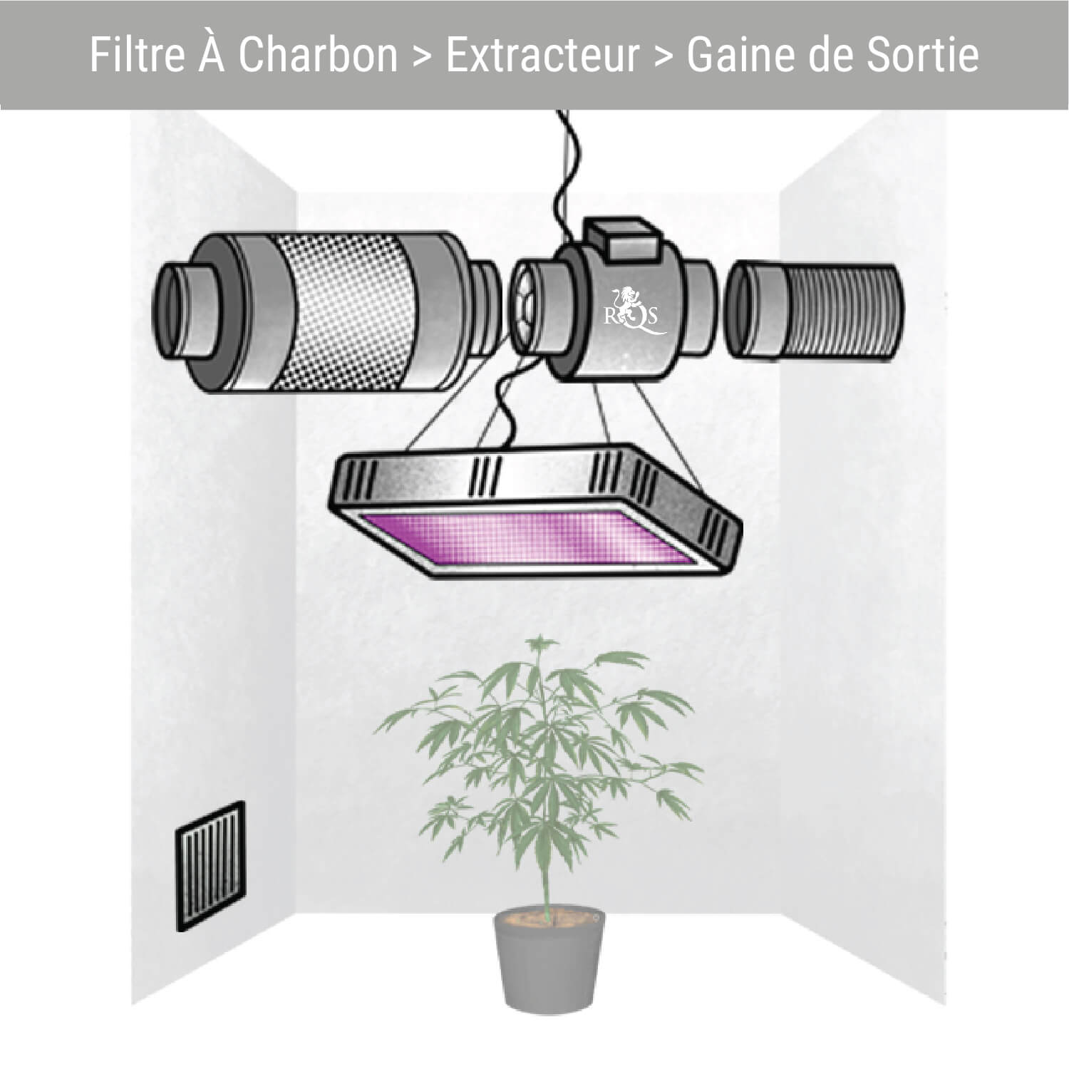 Filtre À Charbon > Extracteur > Gaine de Sortie