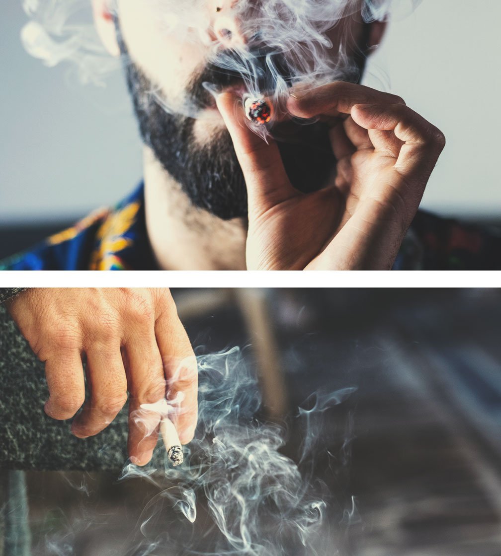 Fumée du cannabis vs du tabac