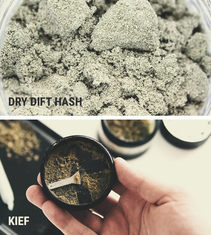 Hasch tamisé à sec vs Kief