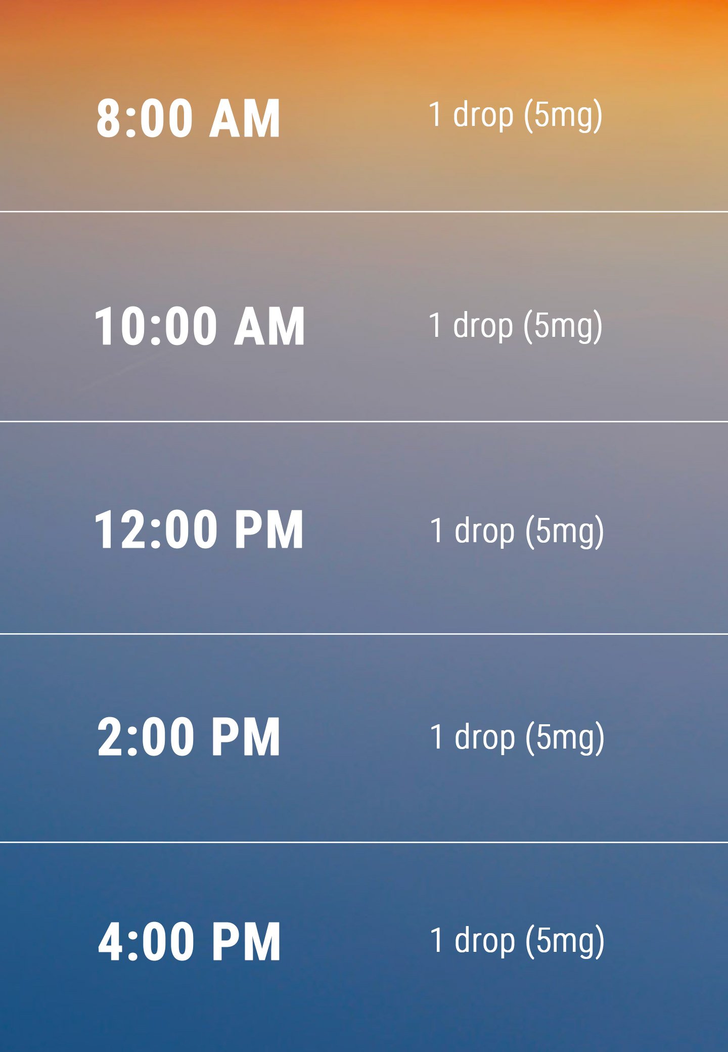 CBD Microdosing Schedule