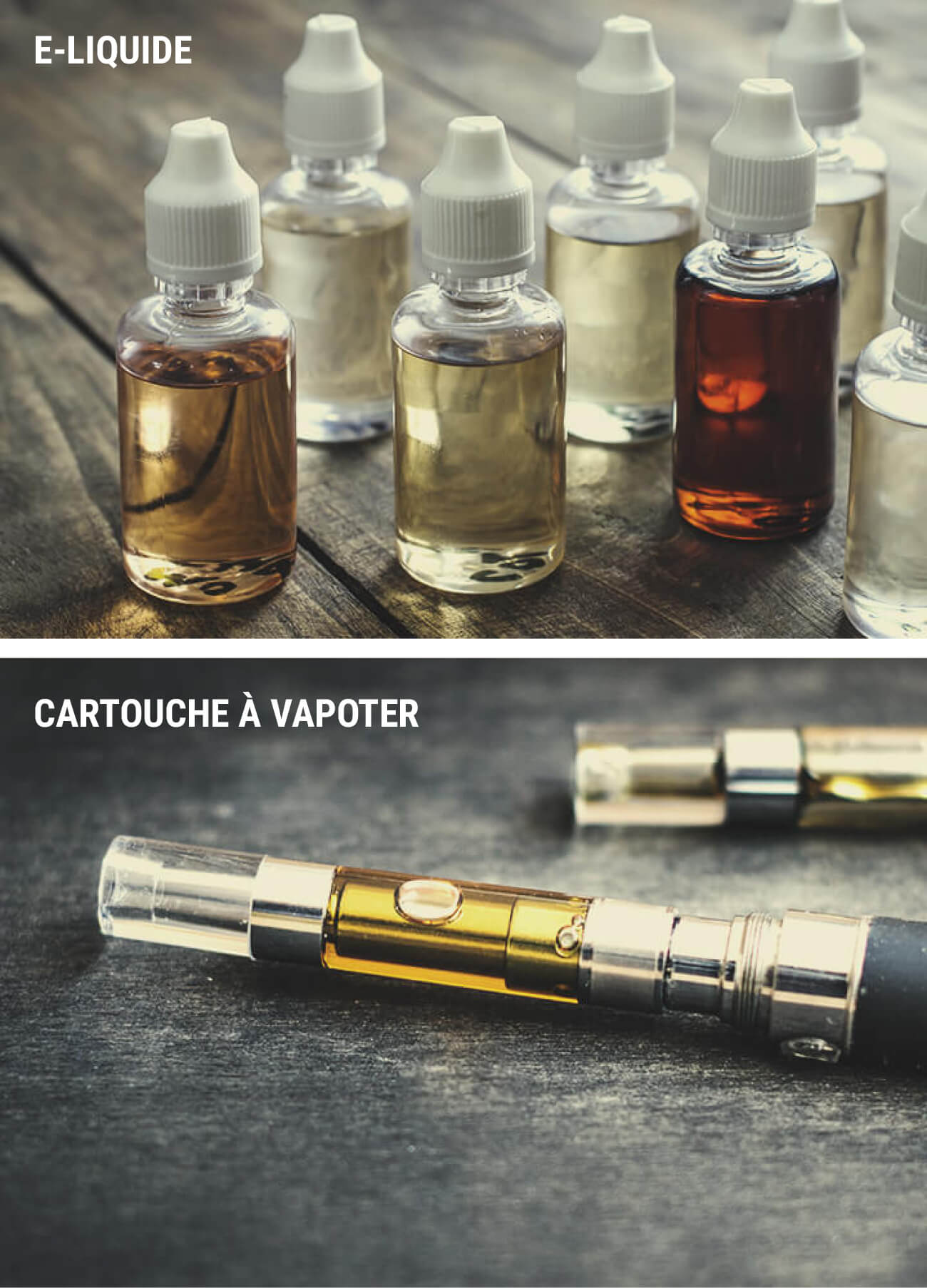 E-liquides et Cartouches