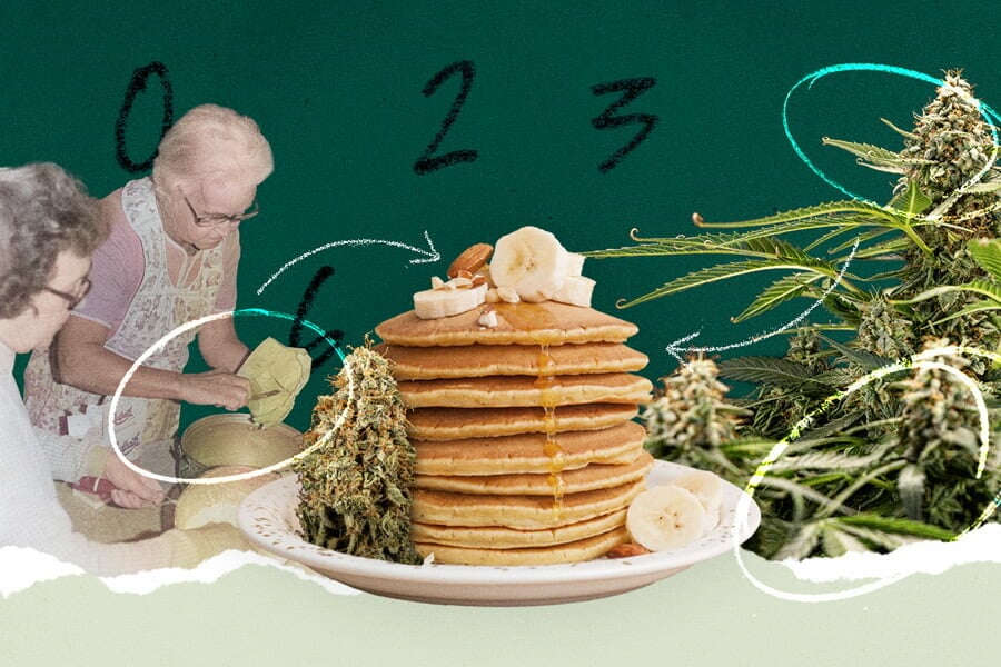 Pancakes à la Banane et au Cannabis